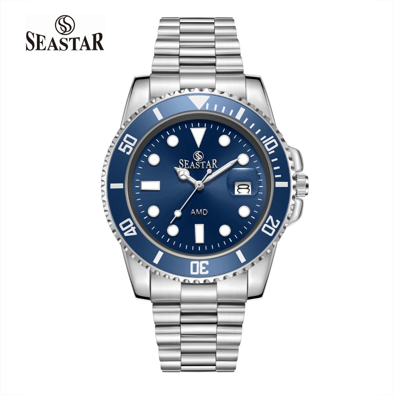 Seastar 5839M – Stainless Steel Men's Luxury Watch - Seastar Watches-Stainless Steel-Seastar Men