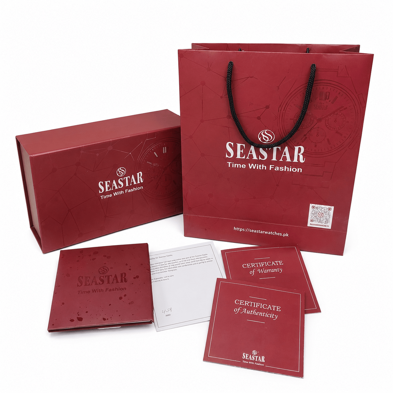 Seastar Premium Branded Packaging – Watch Box, Gift Bag & Warranty Card - Seastar Watches-boxes-accessories