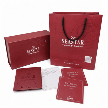 Seastar Premium Branded Packaging – Watch Box, Gift Bag & Warranty Card - Seastar Watches-boxes-accessories
