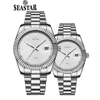 Seastar S111 Couple – Stainless Steel His & Her Watch Set - Seastar Watches-Stainless Steel-Couple