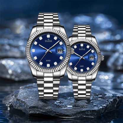 Seastar S111 Couple – Stainless Steel His & Her Watch Set - Seastar Watches-Stainless Steel-Couple