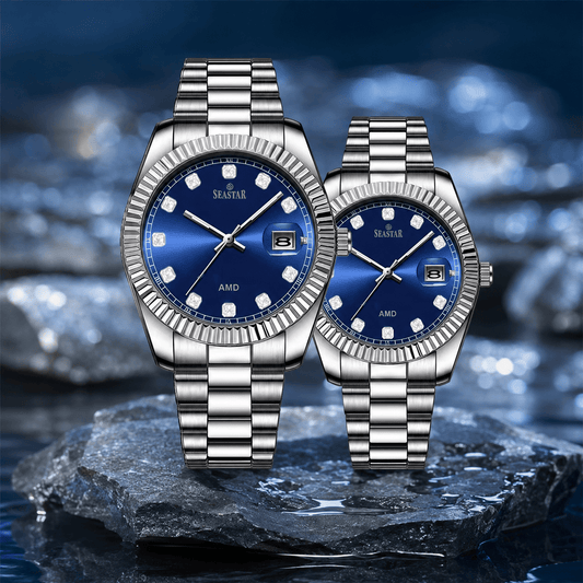 Seastar S111 Couple – Stainless Steel His & Her Watch Set - Seastar Watches-Stainless Steel-Couple