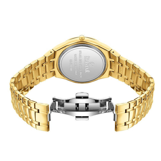 Seastar SS-2404M Men’s Two Tone Crystal Stainless Steel Watch - Seastar Watches-Stainless Steel-Seastar Men