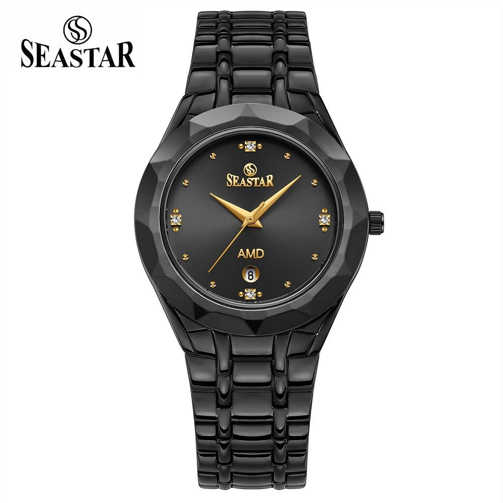 Seastar SS-2404M Men’s Two Tone Crystal Stainless Steel Watch - Seastar Watches-Stainless Steel-Seastar Men