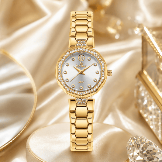 Seastar SS-2427L – Elegant Women's Bracelet Watch with Crystal Accents - Seastar Watches-Stainless Steel-Seastar Women