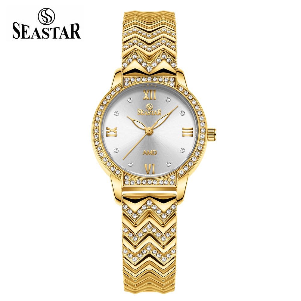 Seastar SS-2428L Zigzag Crystal Women’s Fancy Watch - Seastar Watches-SEASTAR-Seastar Women