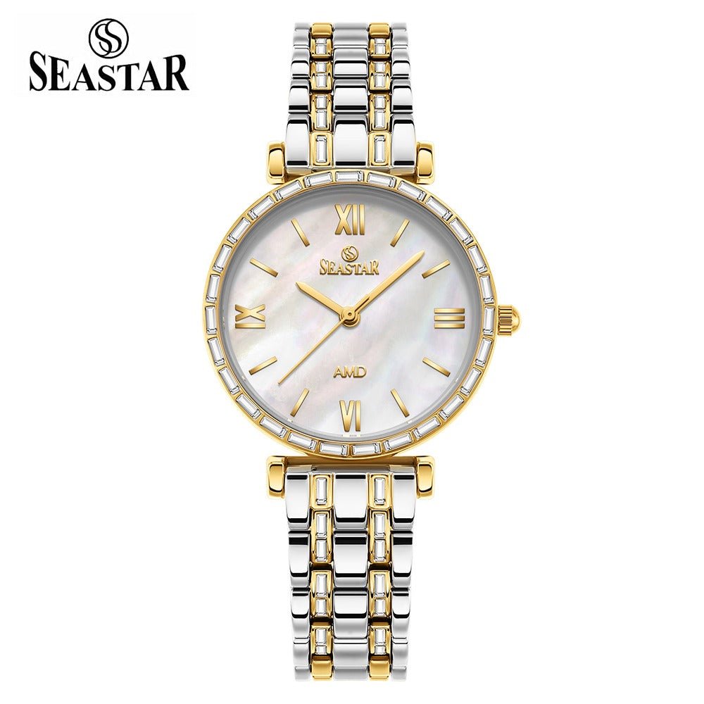 Seastar SS-2430L – Elegant Crystal Women’s Analog Watch - Seastar Watches-Stainless Steel-Seastar Women