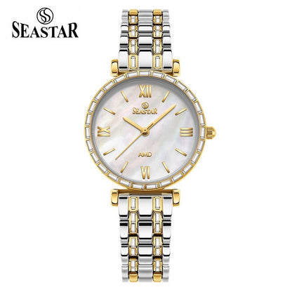 Seastar SS-2430L – Elegant Crystal Women’s Analog Watch - Seastar Watches-Stainless Steel-Seastar Women