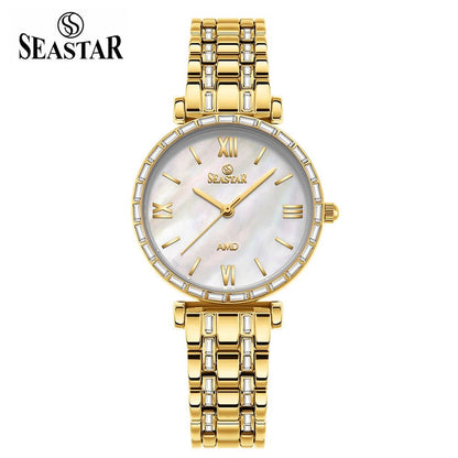 Seastar SS-2430L – Elegant Crystal Women’s Analog Watch - Seastar Watches-Stainless Steel-Seastar Women