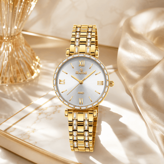 Seastar SS-2430L – Elegant Crystal Women’s Analog Watch - Seastar Watches-Stainless Steel-Seastar Women