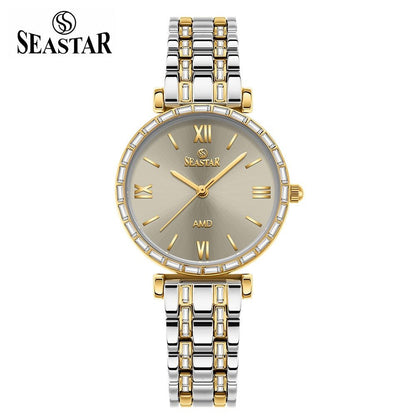 Seastar SS-2430L – Elegant Crystal Women’s Analog Watch - Seastar Watches-Stainless Steel-Seastar Women