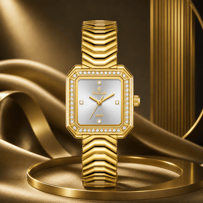 SEASTAR SS-2432L Women’s Luxury Crystal Bezel Watch - Seastar Watches-Stainless Steel-Seastar Women