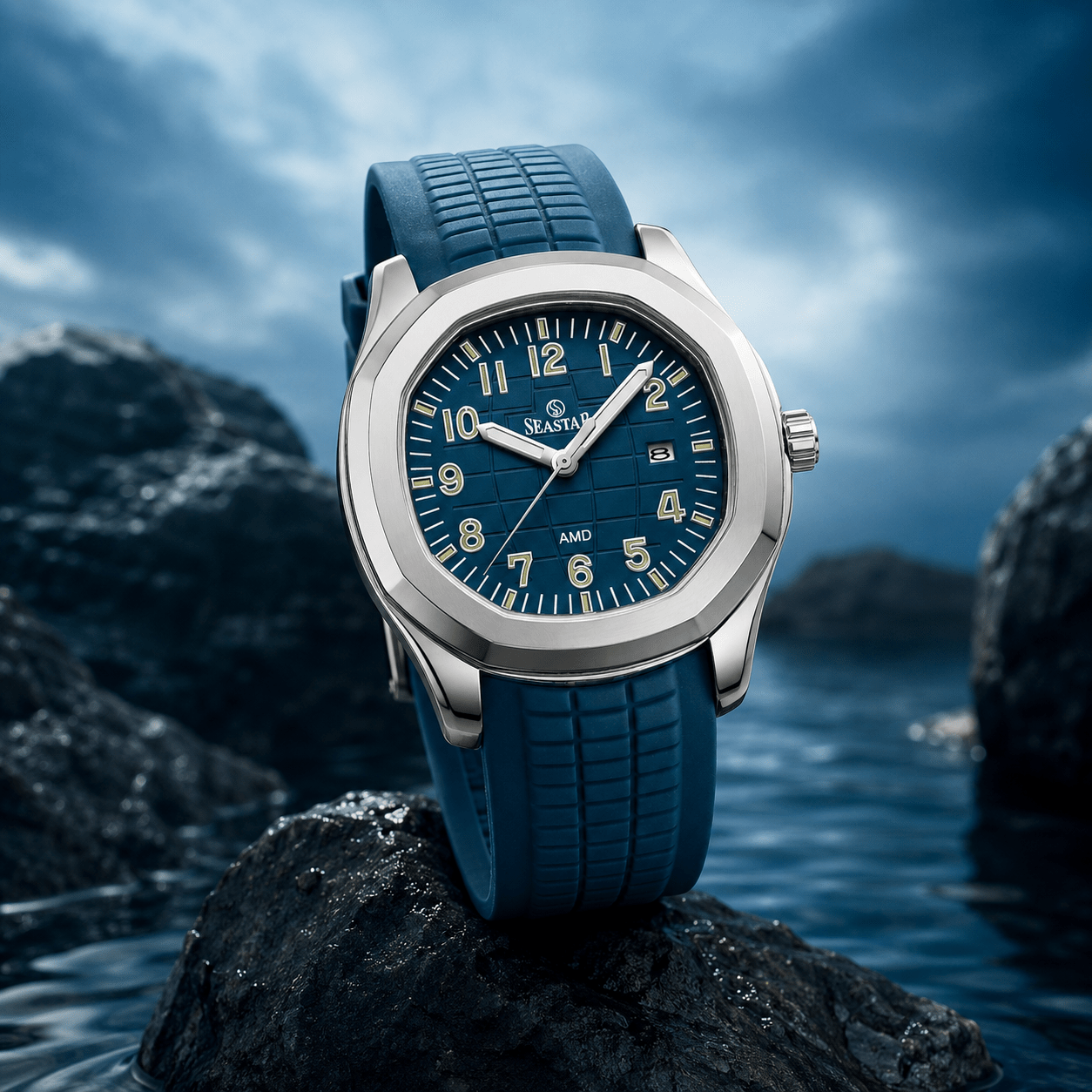 Seastar SS-2442M – Men's Sport Silicone Strap Casual Watch - Seastar Watches-Sports-Seastar Men