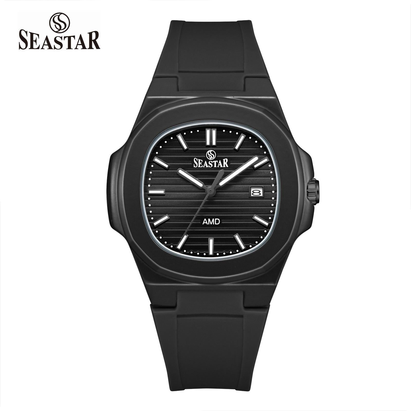 SEASTAR SS-2443M Men's Silicone Strap Analog Watch - Seastar Watches-Sports-Seastar Men