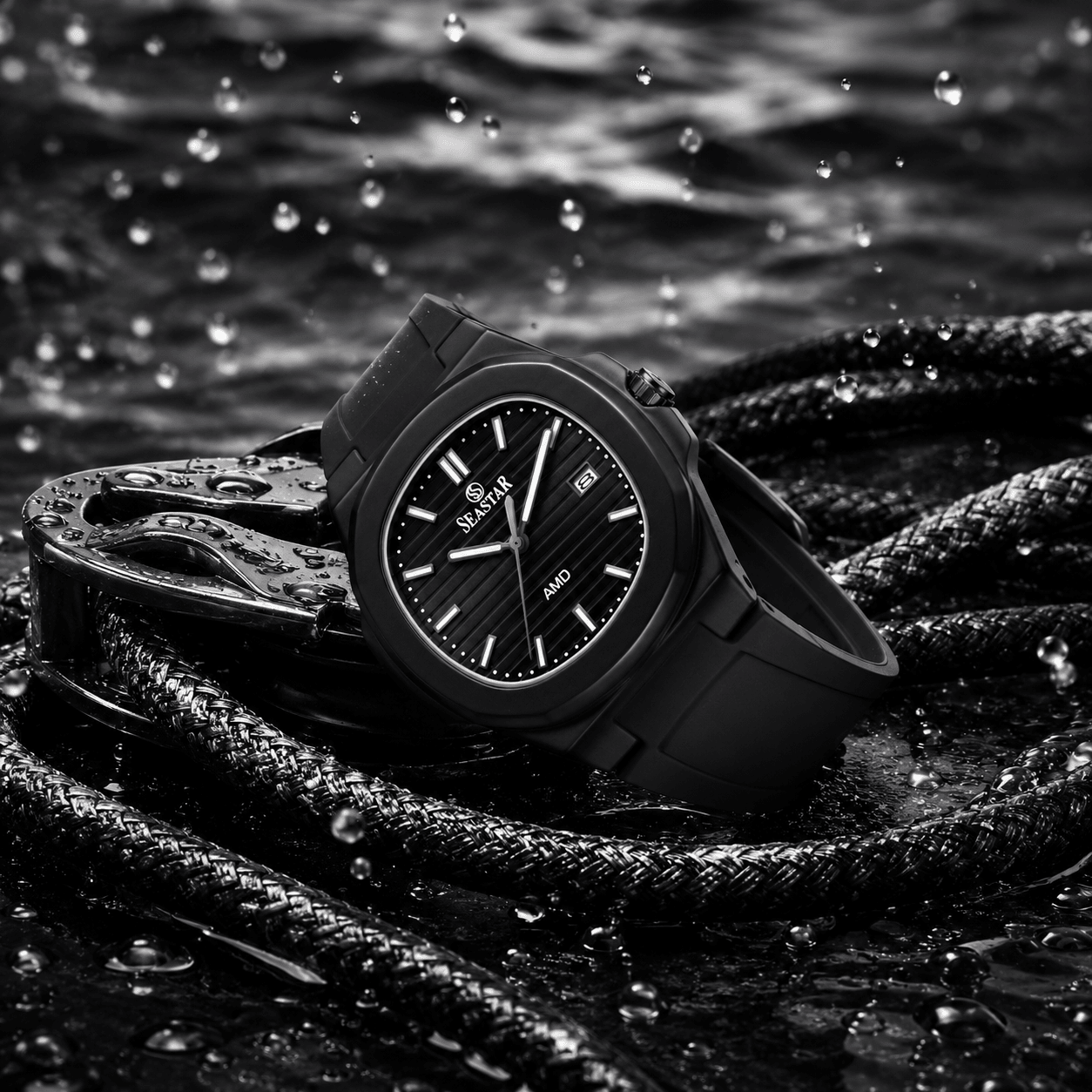 SEASTAR SS-2443M Men's Silicone Strap Analog Watch - Seastar Watches-Sports-Seastar Men
