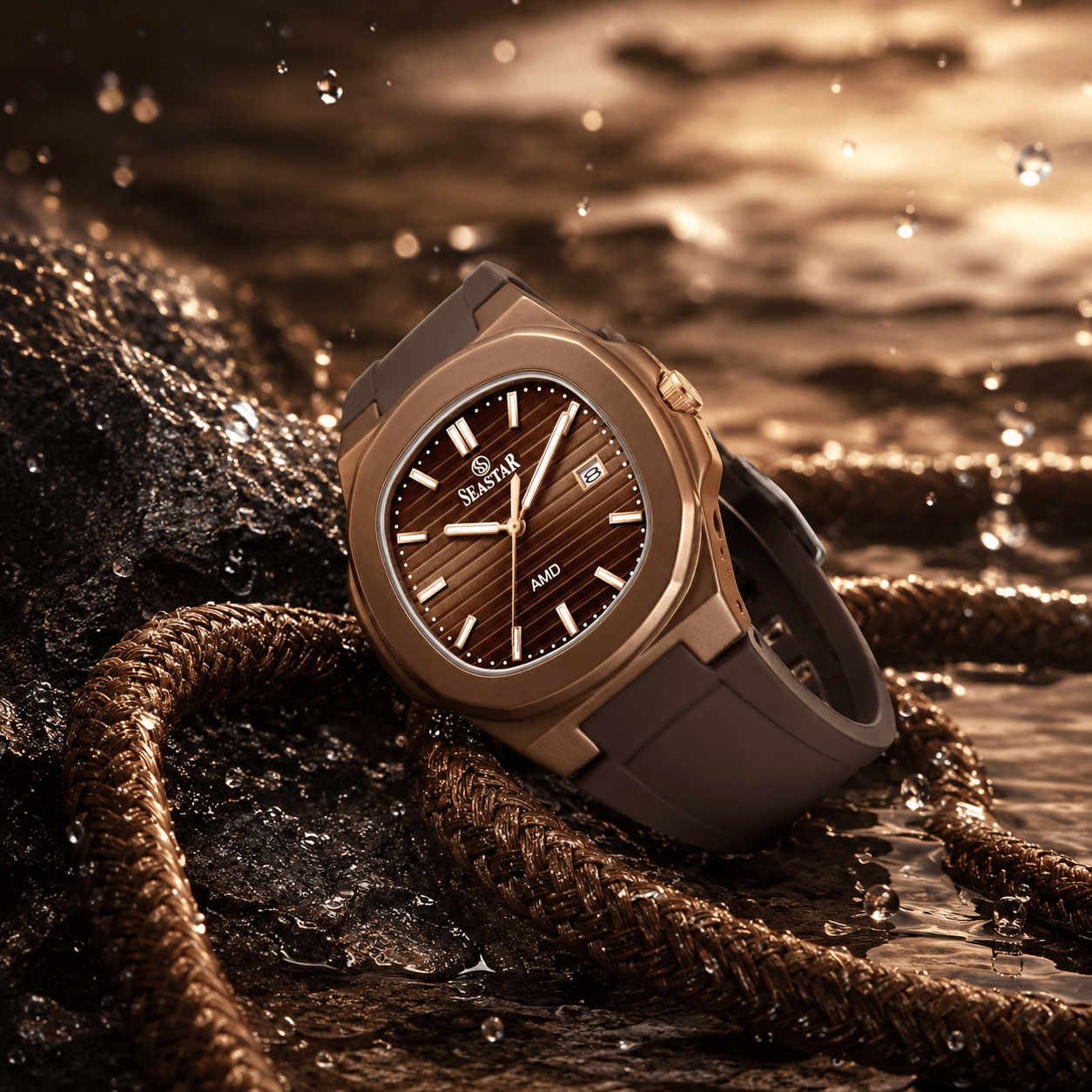 SEASTAR SS-2443M Men's Silicone Strap Analog Watch - Seastar Watches-Sports-Seastar Men