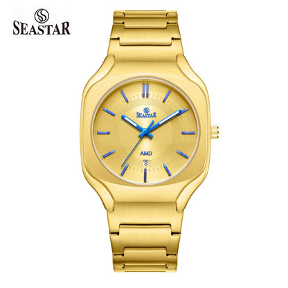 SEASTAR SS-2449M Sleek Analog Men's Watch with Date - Seastar Watches-Stainless Steel-Watches