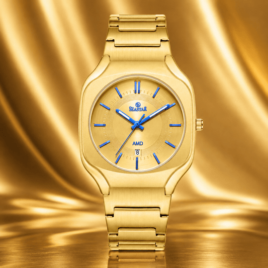 SEASTAR SS-2449M Sleek Analog Men's Watch with Date - Seastar Watches-Stainless Steel-Watches