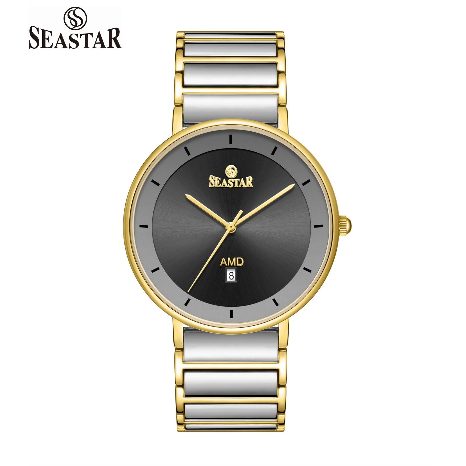 SEASTAR SS-2454M Ultra-Slim Analog Men’s Watch - Seastar Watches-Stainless Steel-Seastar Men