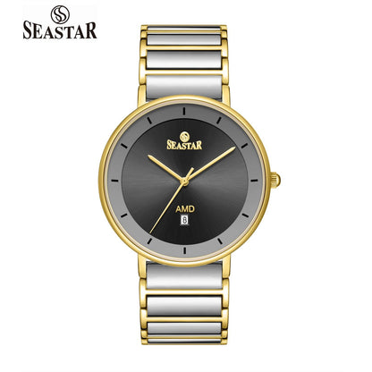 SEASTAR SS-2454M Ultra-Slim Analog Men’s Watch - Seastar Watches-Stainless Steel-Seastar Men