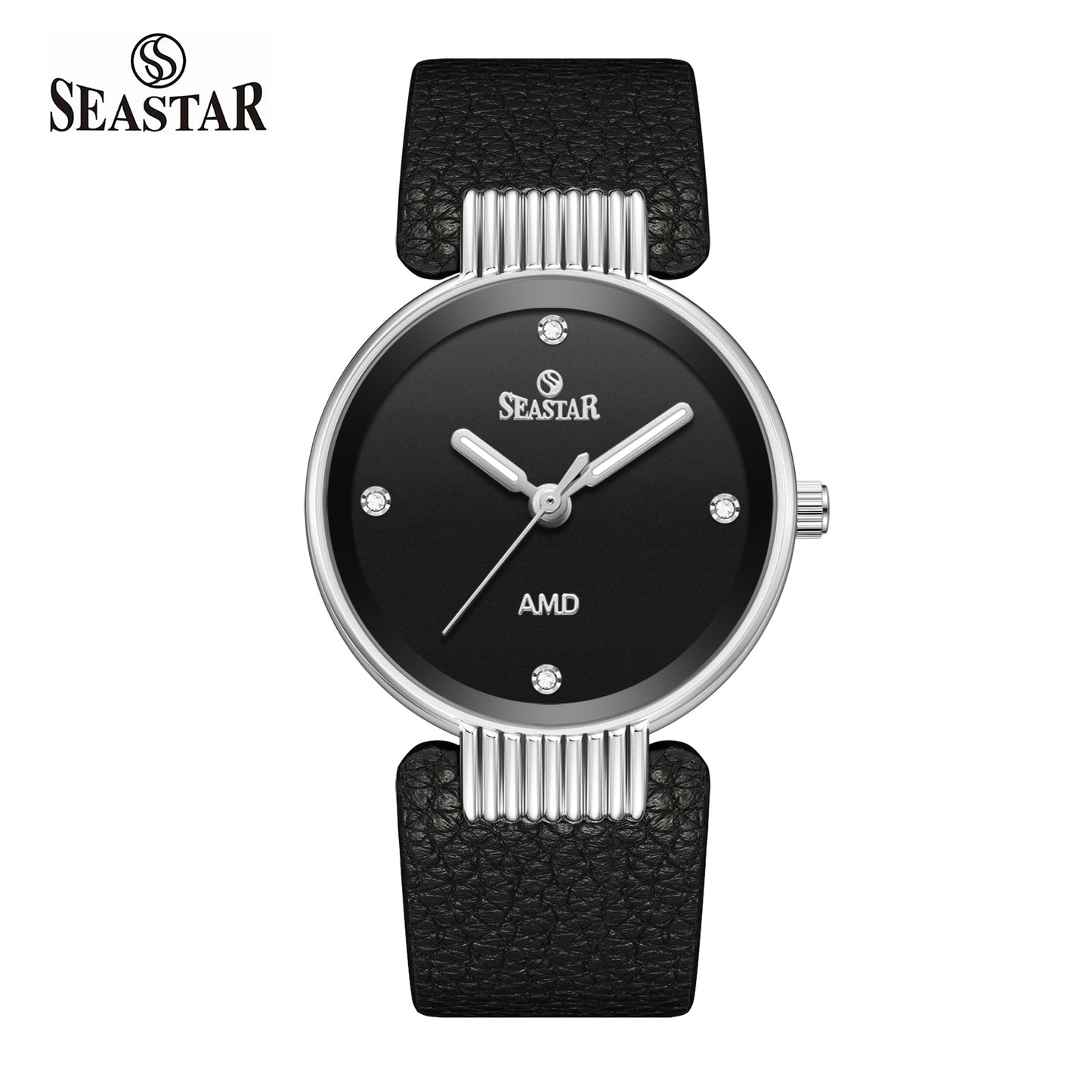 Seastar SS-2461M Men’s Classic Round Watch | Luxury Leather Strap Edition - Seastar Watches-Leather-Seastar Men