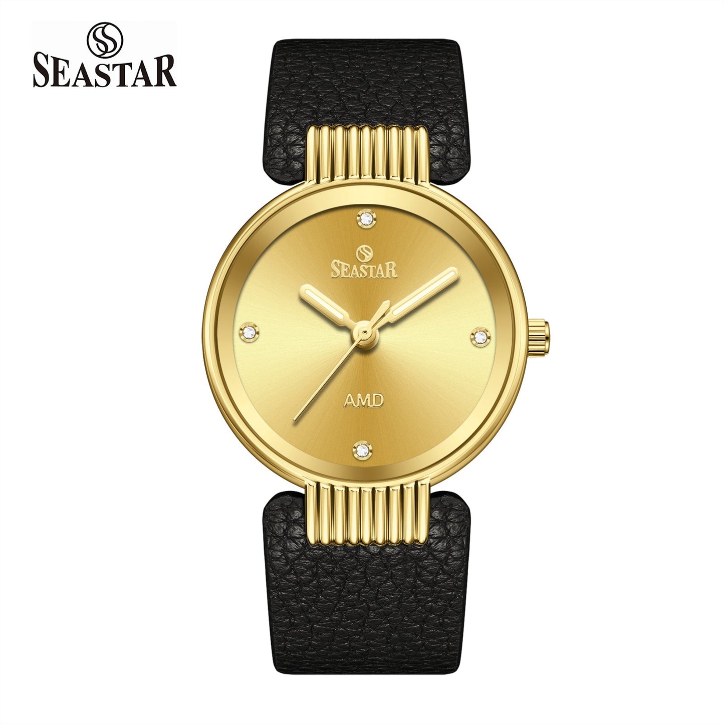 Seastar SS-2461M Men’s Classic Round Watch | Luxury Leather Strap Edition - Seastar Watches-Leather-Seastar Men