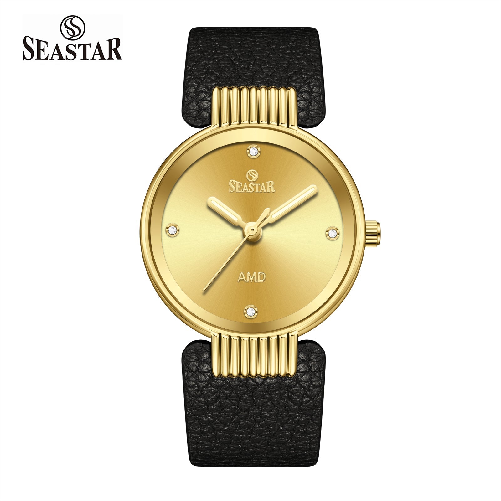 Seastar SS-2461M Men’s Classic Round Watch | Luxury Leather Strap Edition - Seastar Watches-Leather-Seastar Men