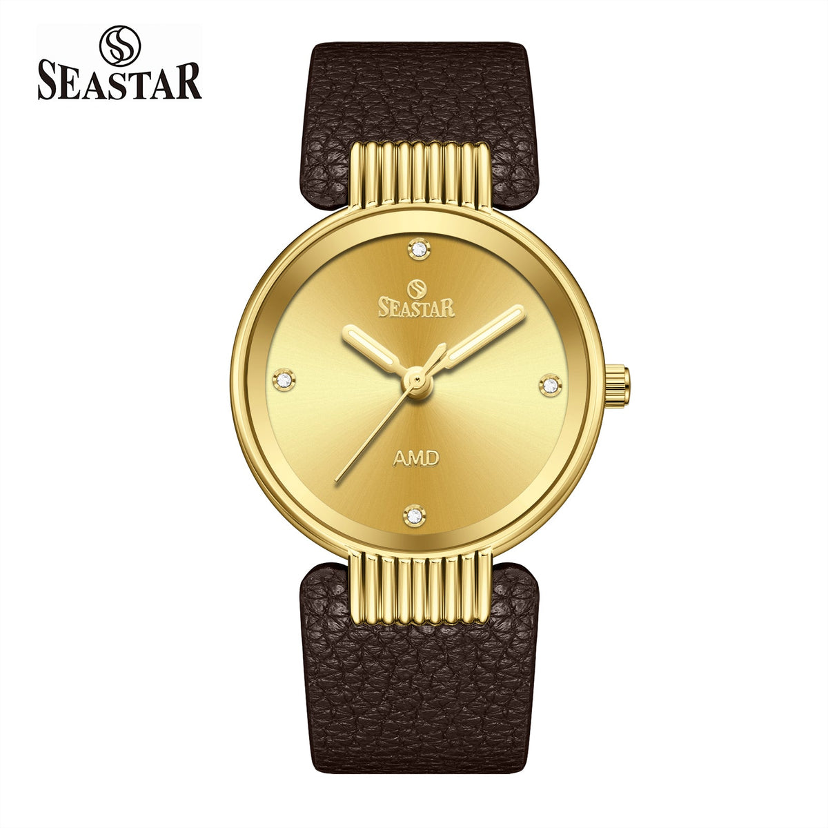Seastar SS-2461M Men’s Classic Round Watch | Luxury Leather Strap Edition - Seastar Watches-Leather-Seastar Men