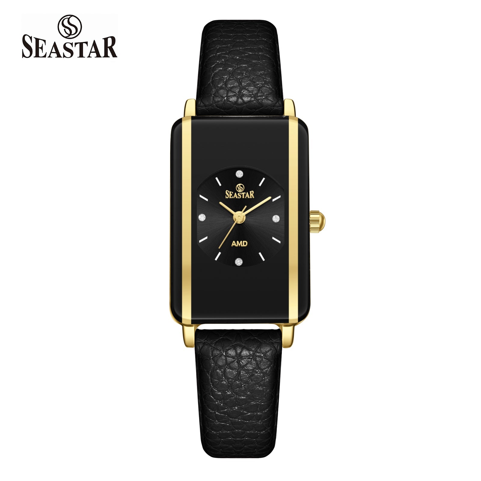 Seastar SS-2463L Elegant Rectangular Ladies Watch | Slim Leather Strap Edition - Seastar Watches-SEASTAR-Watches