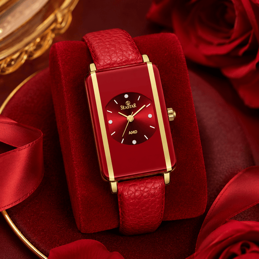 Seastar SS-2463L Elegant Rectangular Ladies Watch | Slim Leather Strap Edition - Seastar Watches-SEASTAR-Watches