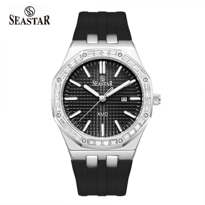 Seastar SS-2465M – Men’s Silicone Strap Watch - Seastar Watches-Sports-Seastar Men