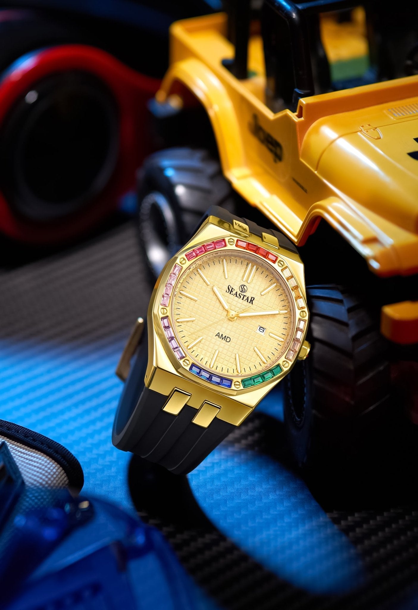Seastar SS-2465M – Men’s Silicone Strap Watch - Seastar Watches-Sports-Seastar Men