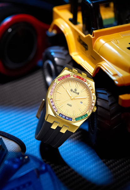 Seastar SS-2465M – Men’s Silicone Strap Watch - Seastar Watches-Sports-Seastar Men