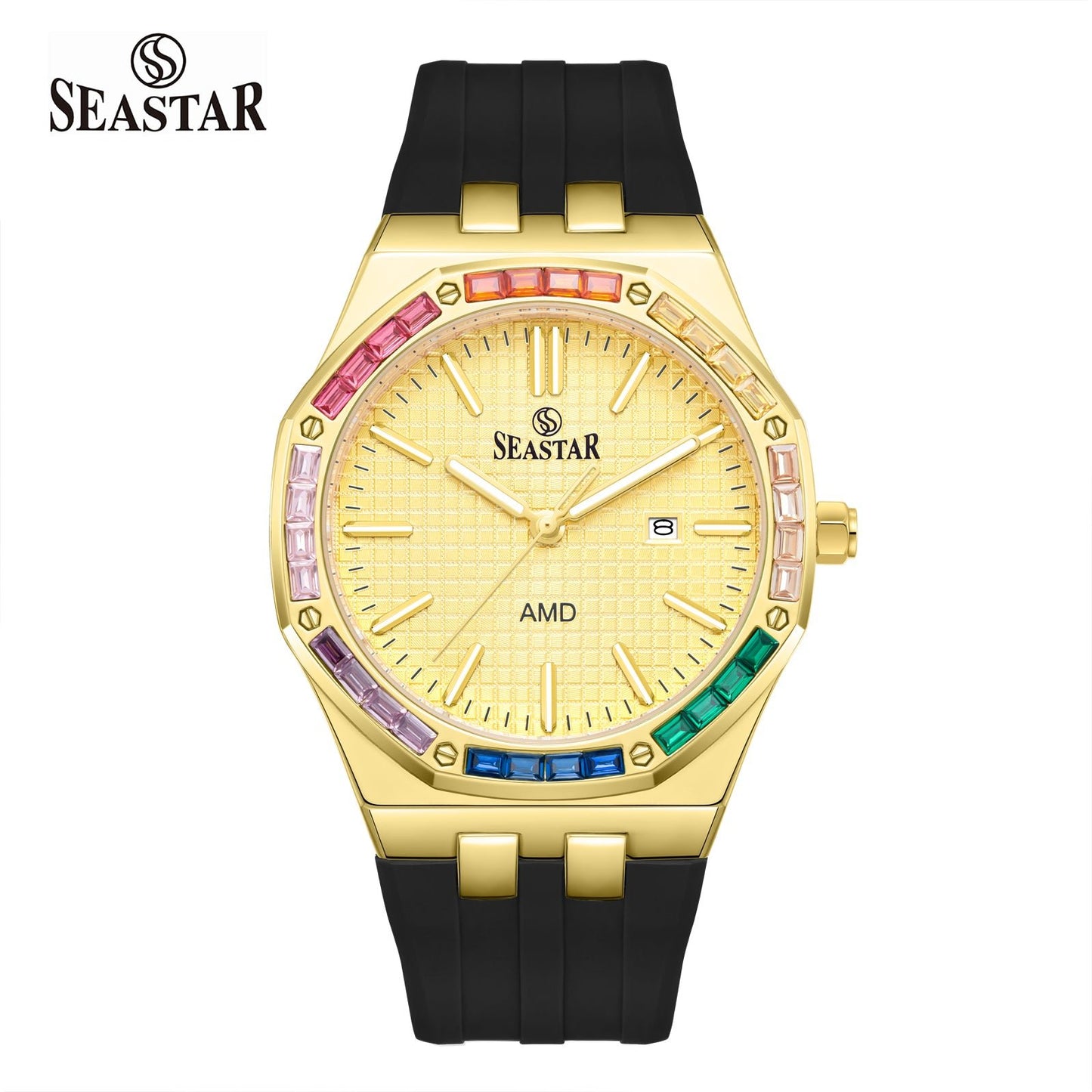 Seastar SS-2465M – Men’s Silicone Strap Watch - Seastar Watches-Sports-Seastar Men
