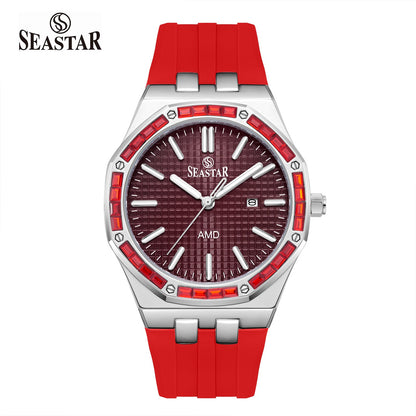 Seastar SS-2465M – Men’s Silicone Strap Watch - Seastar Watches-Sports-Seastar Men