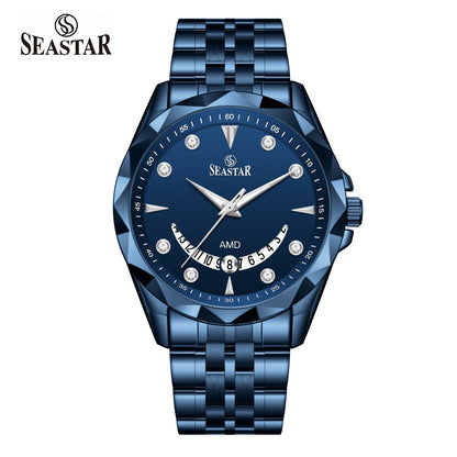 Seastar SS-2472M Stainless Steel Men's Watch - Seastar Watches-Stainless Steel-Seastar Men