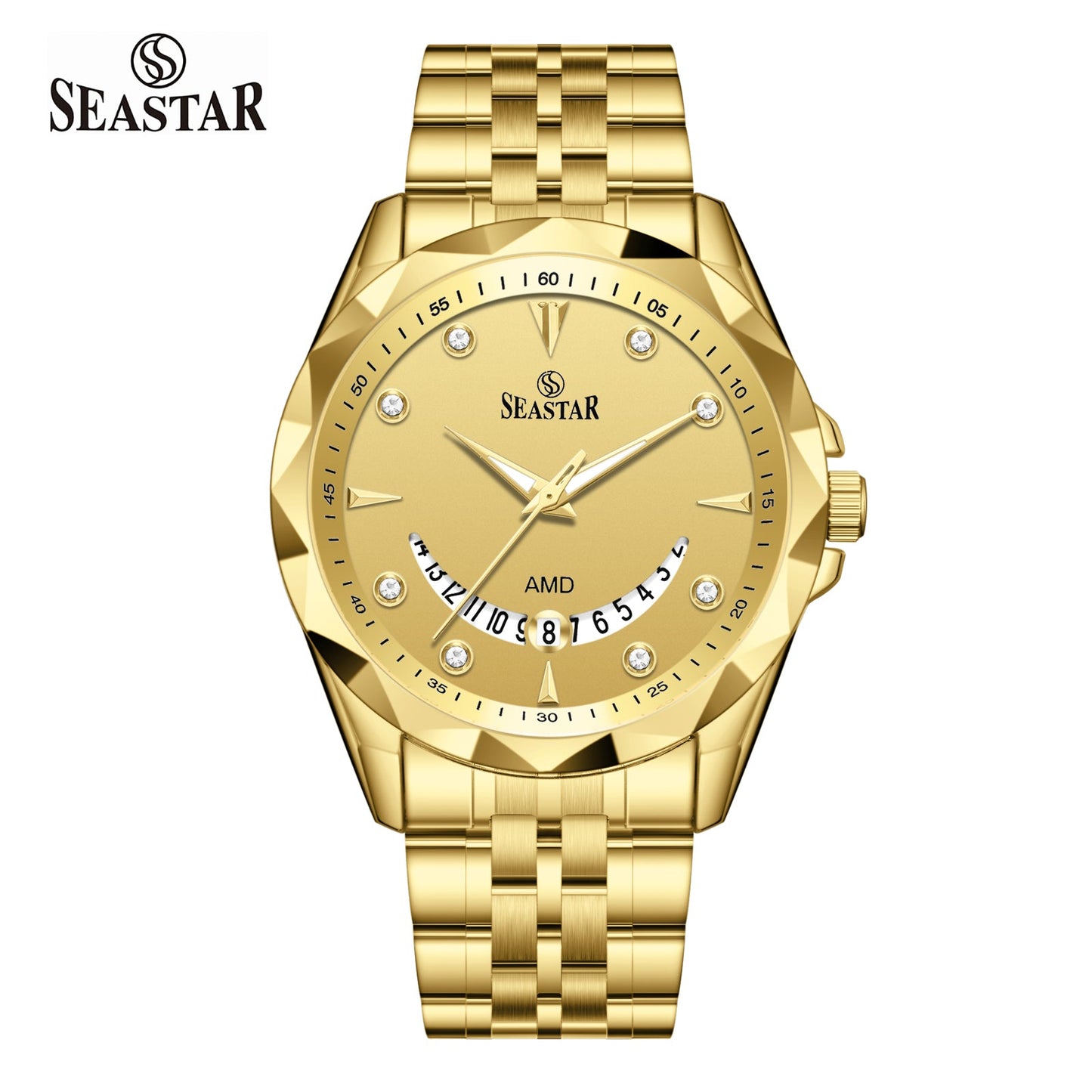 Seastar SS-2472M Stainless Steel Men's Watch - Seastar Watches-Stainless Steel-Seastar Men