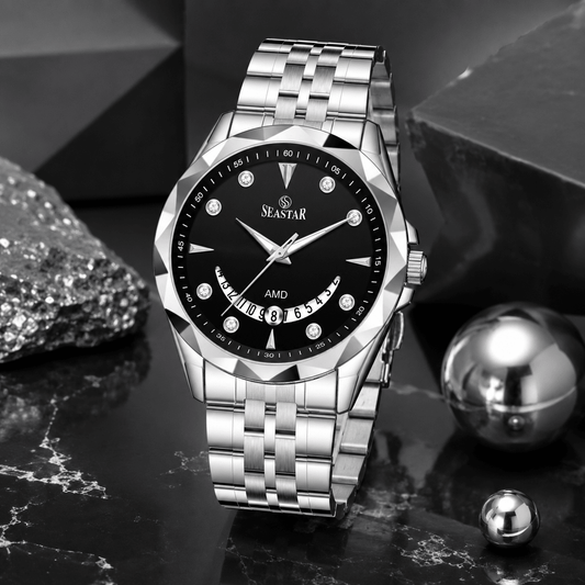 Seastar SS-2472M Stainless Steel Men's Watch - Seastar Watches-Stainless Steel-Seastar Men
