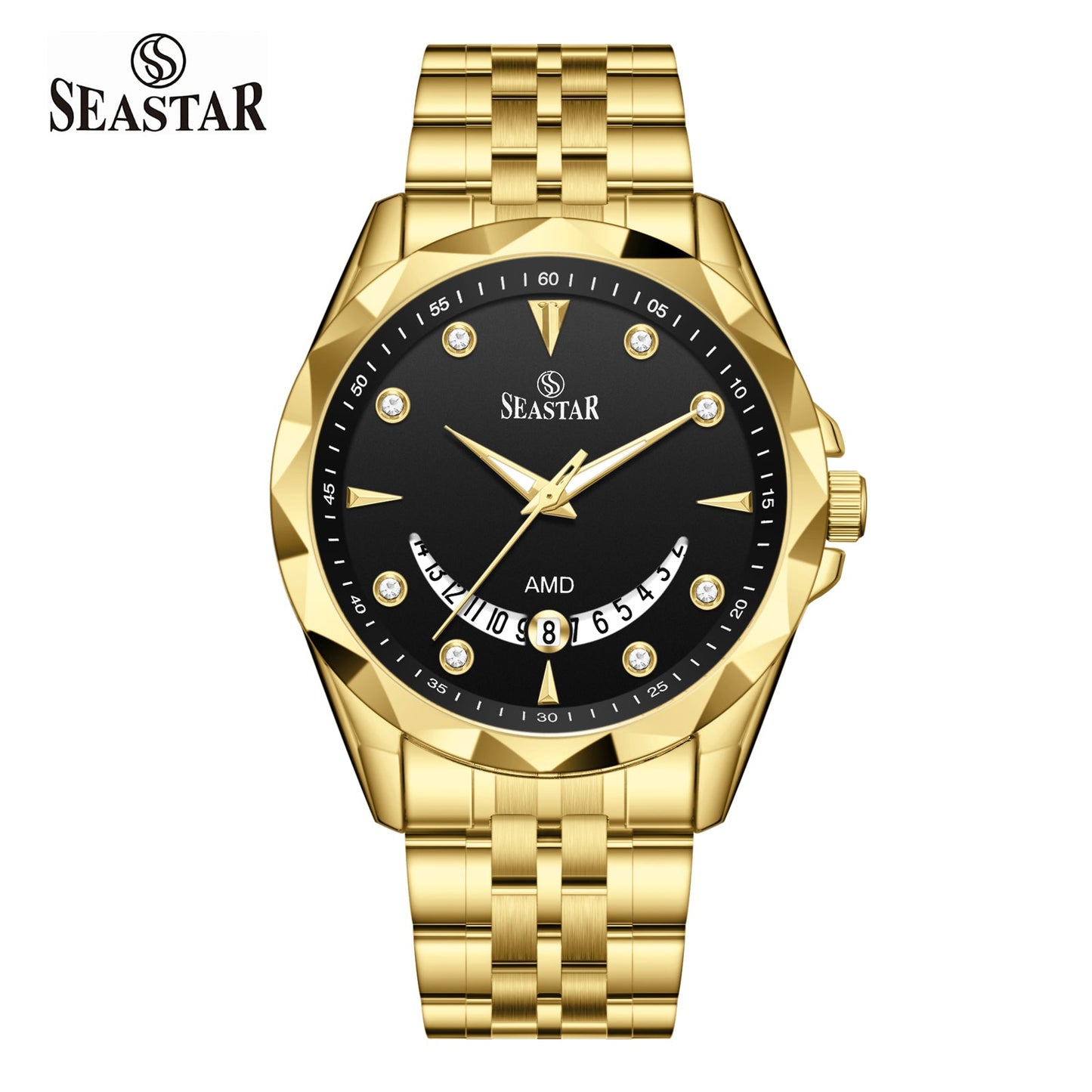 Seastar SS-2472M Stainless Steel Men's Watch - Seastar Watches-Stainless Steel-Seastar Men