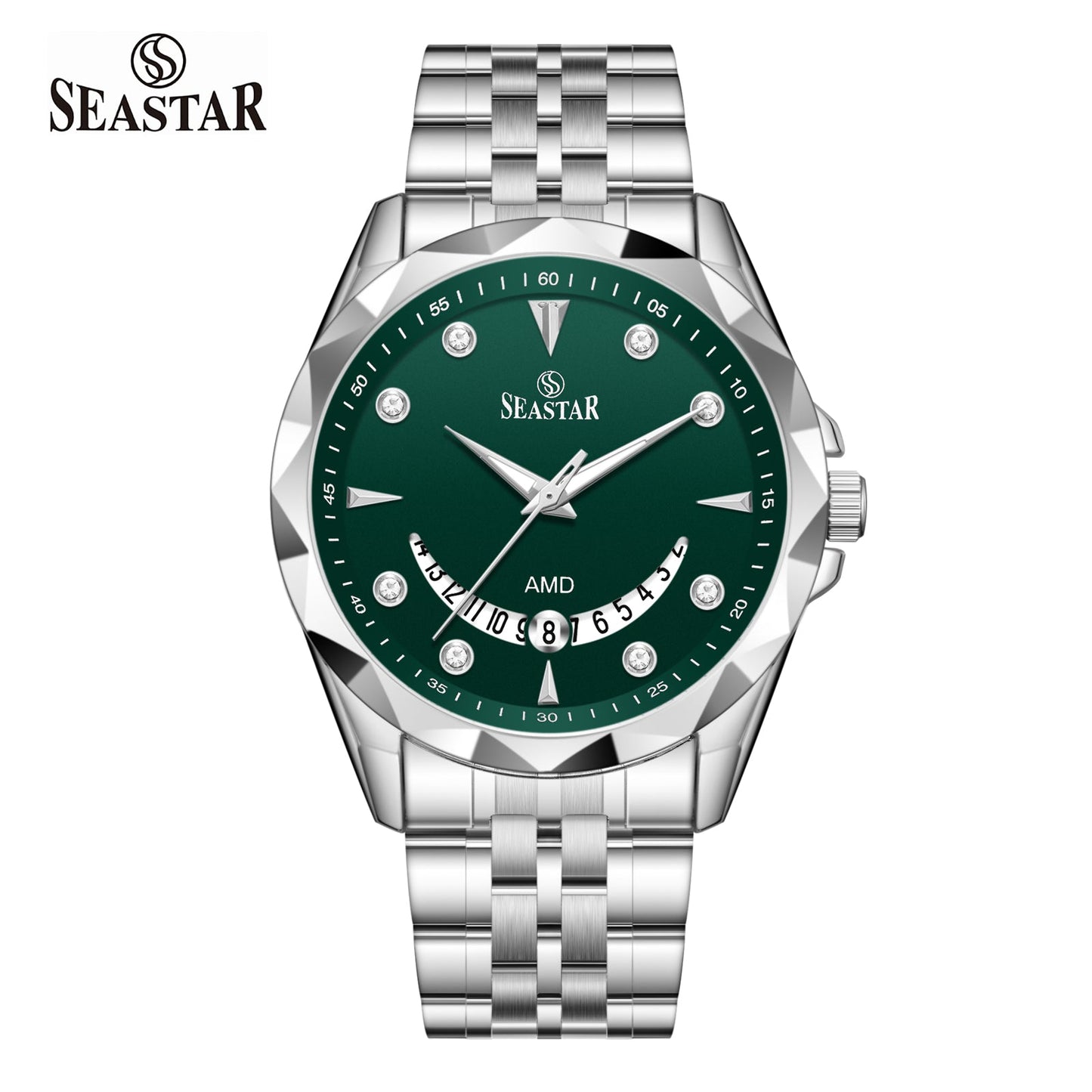 Seastar SS-2472M Stainless Steel Men's Watch - Seastar Watches-Stainless Steel-Seastar Men