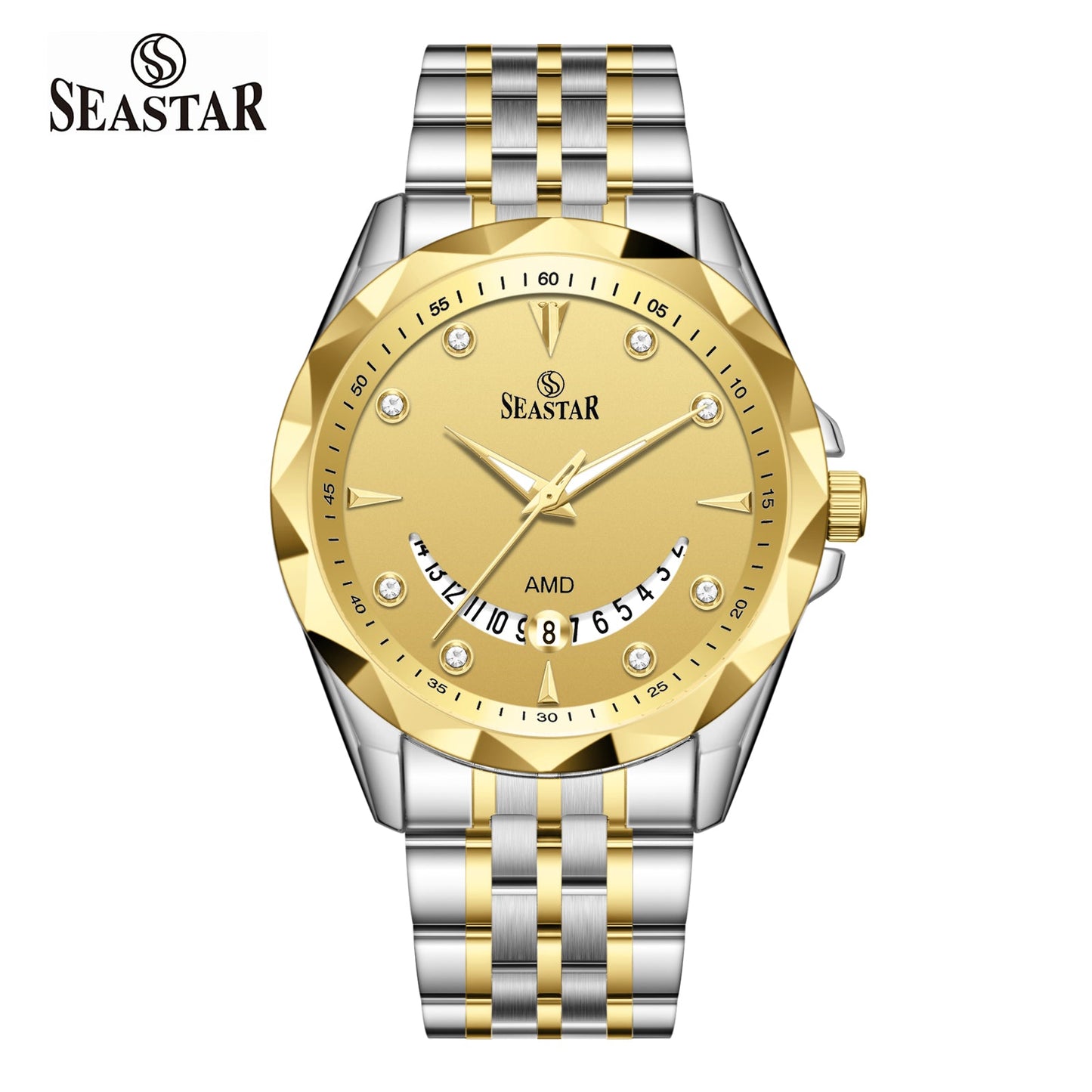 Seastar SS-2472M Stainless Steel Men's Watch - Seastar Watches-Stainless Steel-Seastar Men
