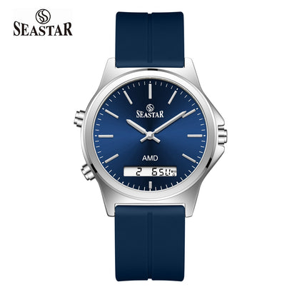 Seastar SS-2481M Dual-Display Sport Watch | Premium Silicone Strap Edition - Seastar Watches-Sports-Seastar Men