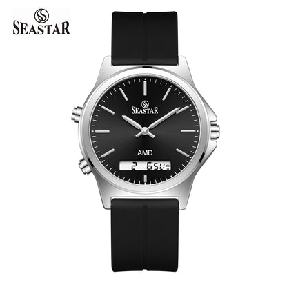 Seastar SS-2481M Dual-Display Sport Watch | Premium Silicone Strap Edition - Seastar Watches-Sports-Seastar Men