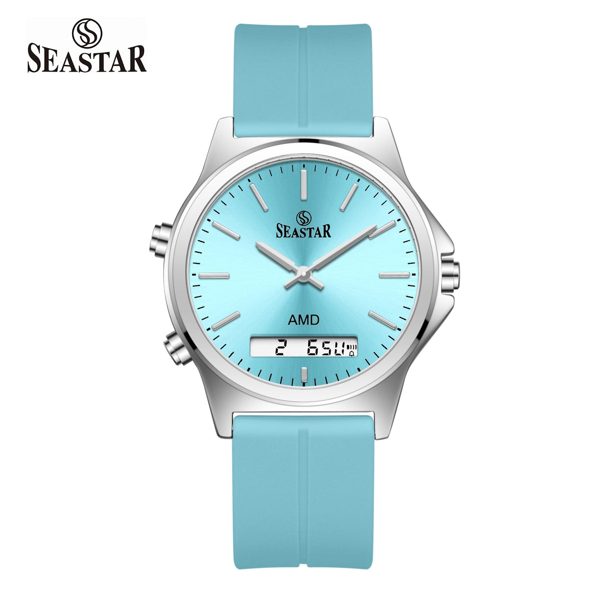 Seastar SS-2481M Dual-Display Sport Watch | Premium Silicone Strap Edition - Seastar Watches-Sports-Seastar Men