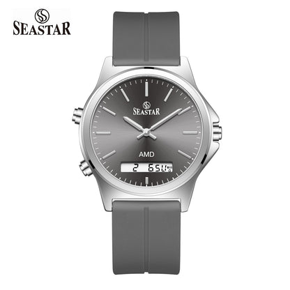 Seastar SS-2481M Dual-Display Sport Watch | Premium Silicone Strap Edition - Seastar Watches-Sports-Seastar Men