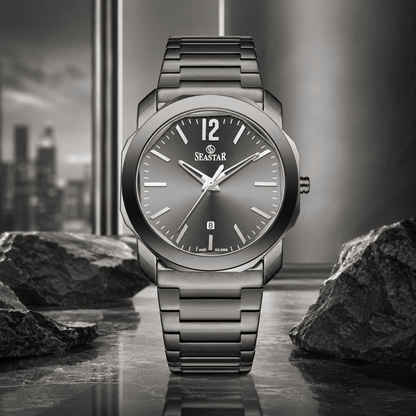 Seastar SS-2509M Stainless Steel Men's Luxury Watch - Seastar Watches-Stainless Steel-Seastar Men