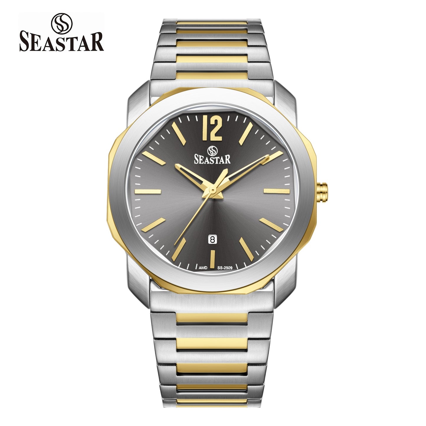 Seastar SS-2509M Stainless Steel Men's Luxury Watch - Seastar Watches-Stainless Steel-Seastar Men