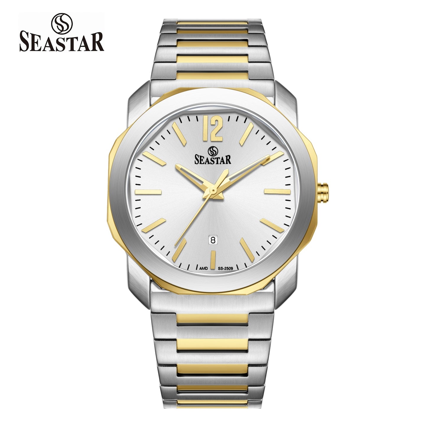Seastar SS-2509M Stainless Steel Men's Luxury Watch - Seastar Watches-Stainless Steel-Seastar Men