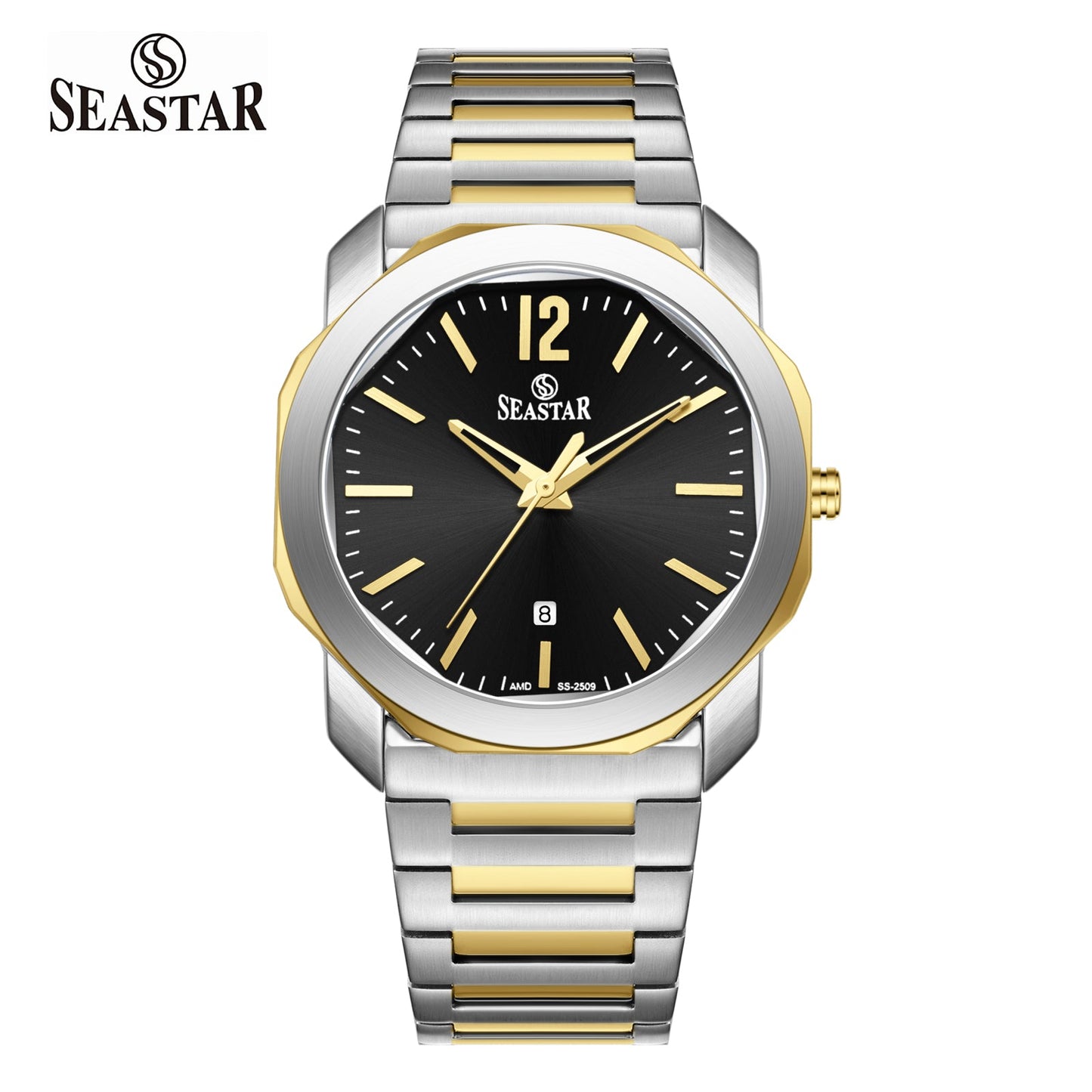 Seastar SS-2509M Stainless Steel Men's Luxury Watch - Seastar Watches-Stainless Steel-Seastar Men