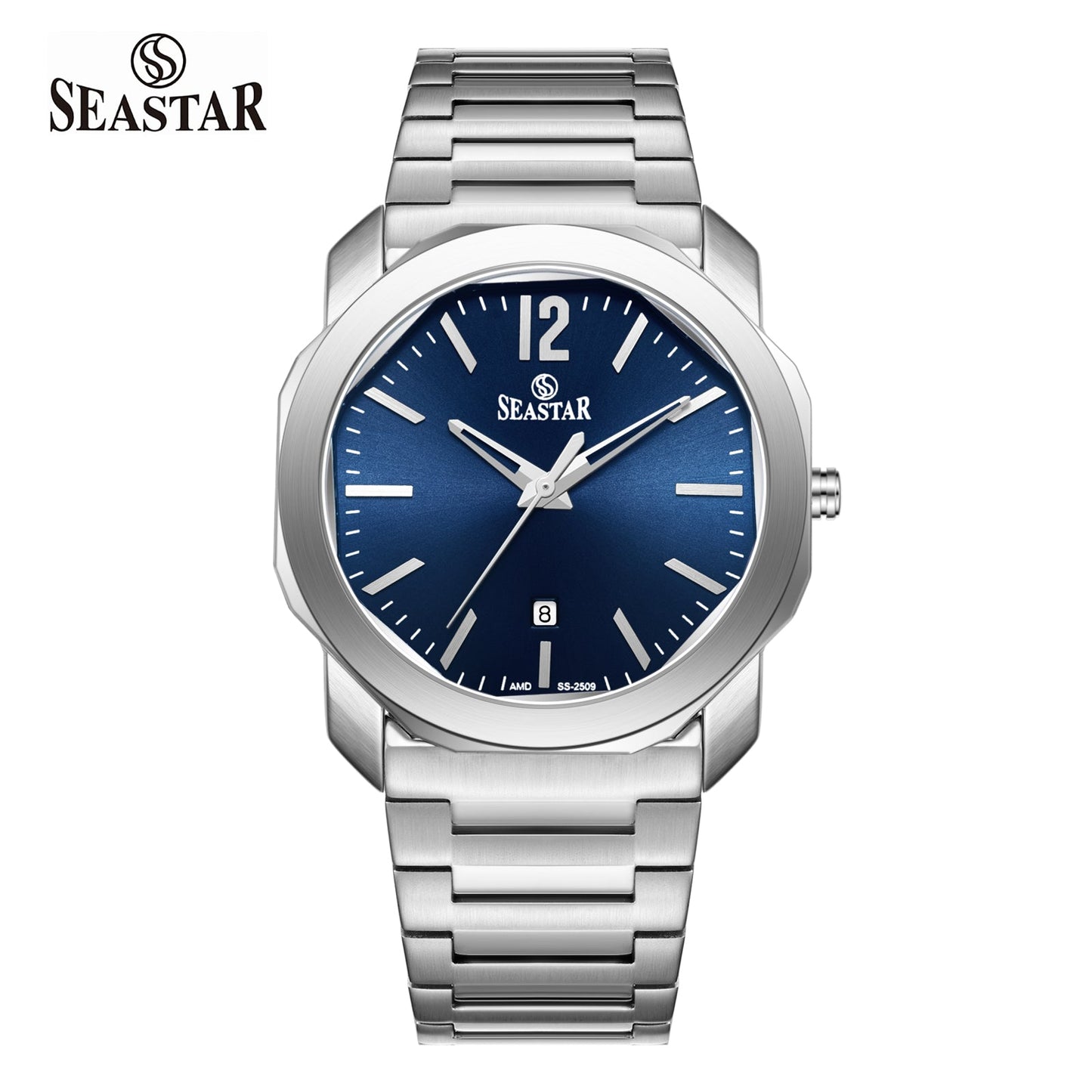 Seastar SS-2509M Stainless Steel Men's Luxury Watch - Seastar Watches-Stainless Steel-Seastar Men